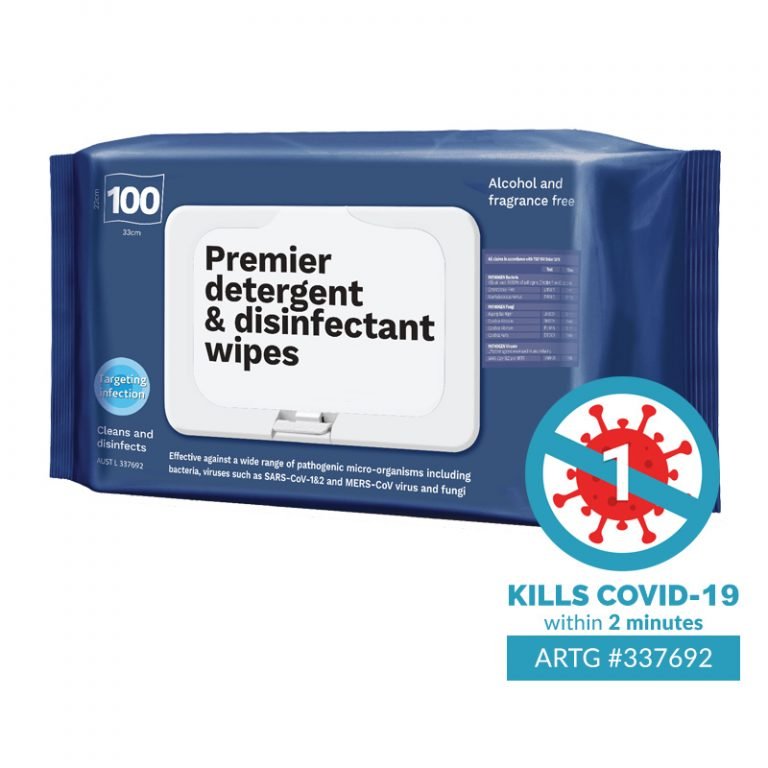 PREMIER DETERGENT AND DISINFECTANT WIPES