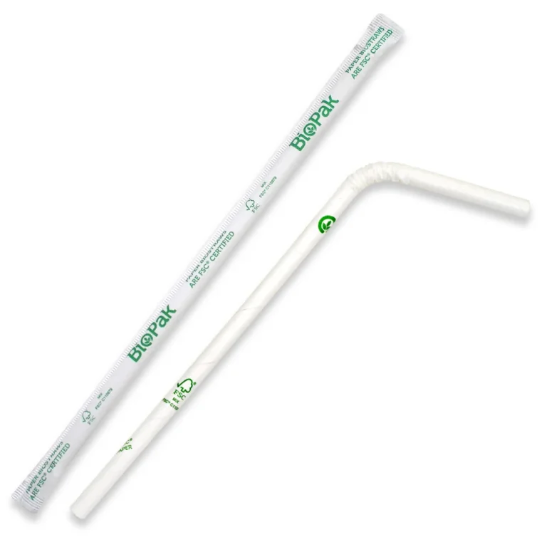 White Bendy Straw Regular